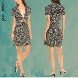 NWT Free People Marseille Front Cut Out Stretchy Tie Waist‎ dress